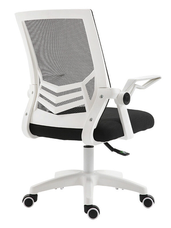 Ergonomiczny obrotowy fotel biurowy, krzesło z siatki- biało/czarny