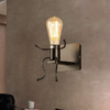 Lampa ścienna/ Kinkiet Loft pojedyńczy - czarna, typ III