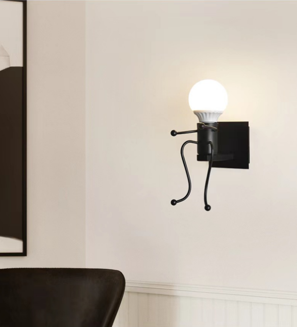 Lampa ścienna/ Kinkiet Loft pojedyńczy - czarna, typ III