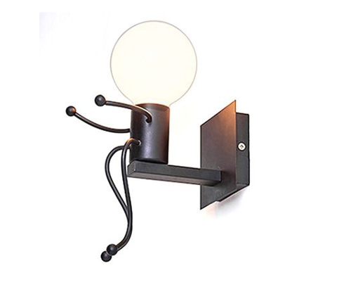 Lampa ścienna/ Kinkiet Loft pojedyńczy - czarna, typ III