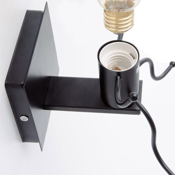 Lampa ścienna/ Kinkiet Loft pojedyńczy - czarna, typ III