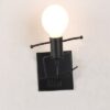 Lampa ścienna/ Kinkiet Loft pojedyńczy - czarna, typ IV