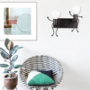 Lampa ścienna podwójna / Kinkiet Loft podwójny - czarna, typ II