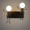 Lampa ścienna podwójna / Kinkiet Loft podwójny - czarna, typ II