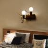 Lampa ścienna podwójna / Kinkiet Loft podwójny - czarna, typ II