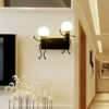 Lampa ścienna podwójna / Kinkiet Loft podwójny - czarna, typ II