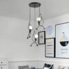 Lampa sufitowa Loft - czarna, ludziki Humanoid LED typ. II