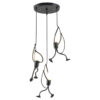 Lampa sufitowa Loft - czarna, ludziki Humanoid LED typ. II