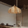 Lampa wisząca pleciona Premium rattanowa - 60 cm - kolor naturalny