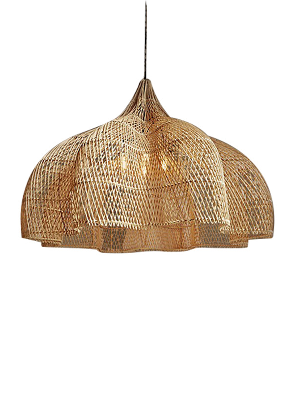Lampa wisząca pleciona Premium rattanowa - 60 cm - kolor naturalny