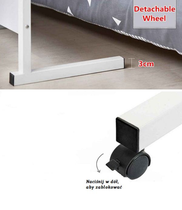 Mobilny stolik pod laptopa / Mobilny stolik kawowy - drewniany