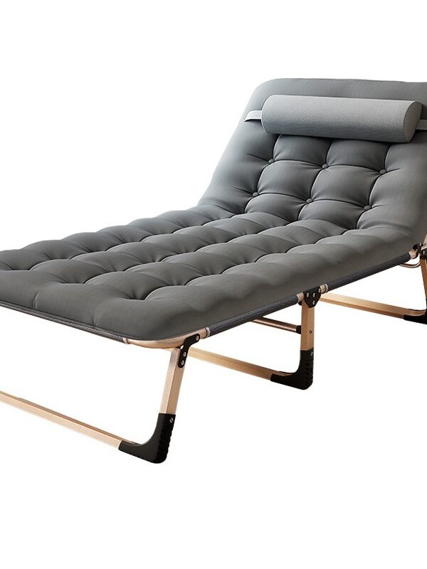 Składane łóżko turystyczne BIZNESOWE, polowe, kanadyjka PREMIUM 75 cm - kolor szary 2