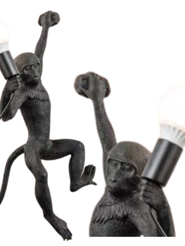 Stylowa lampa ścienna - małpka (lewa łapka)